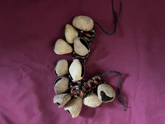 Nutshell anklet maracas